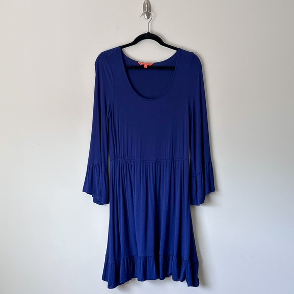 Modcloth Blue Midi Knit Dress - Picture 1 of 5